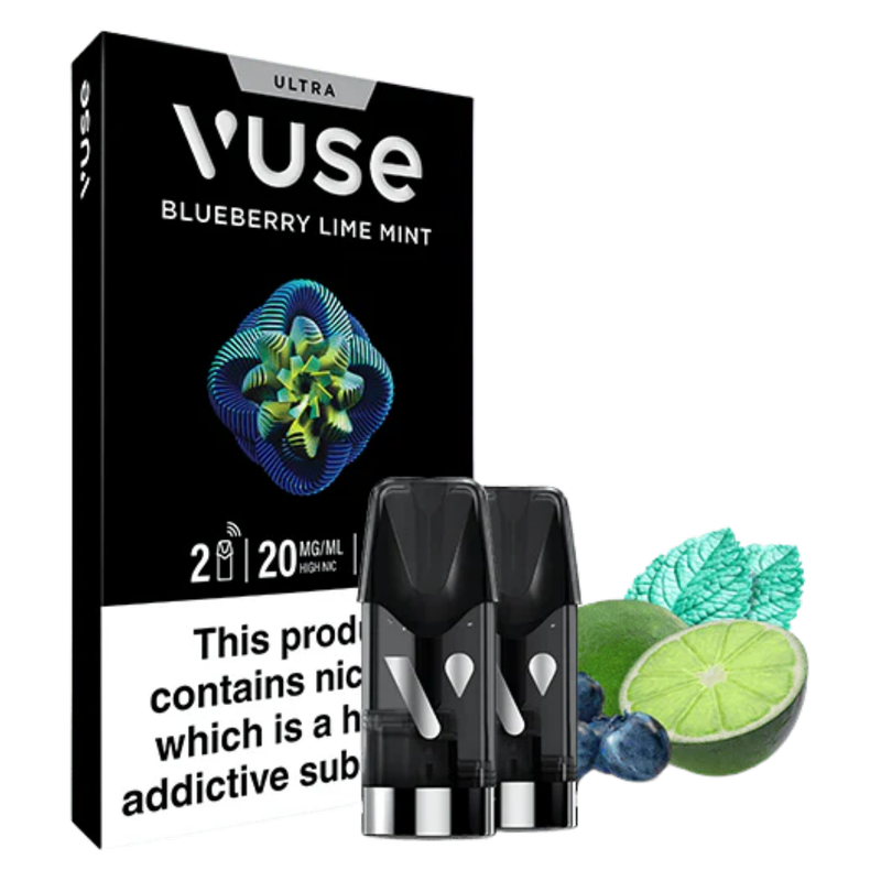 Vuse Ultra Pod Blueberry Lime Mint 20mg/l, 2pcs : fast delivery by App or  Online