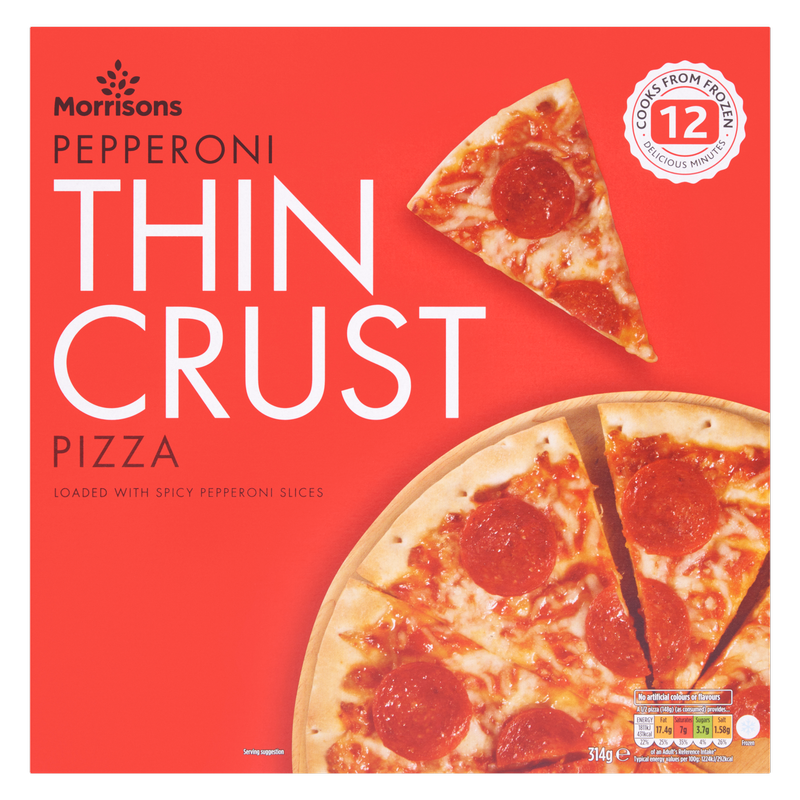Morrisons Thin Pepperoni Pizza, 314g