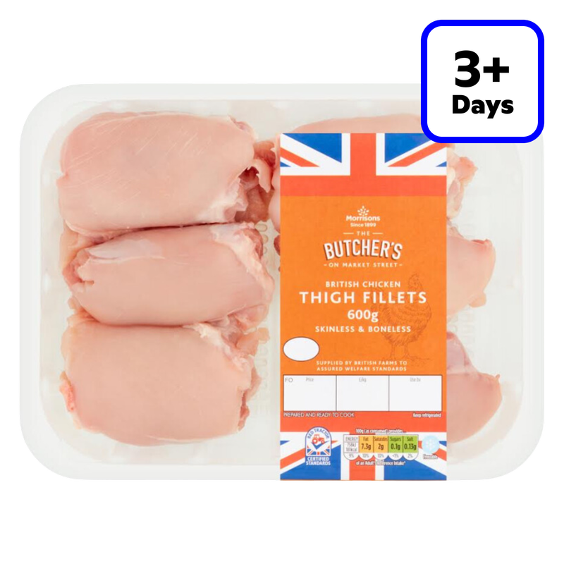 Morrisons Skinless & Boneless Chicken Thigh Fillets, 600g