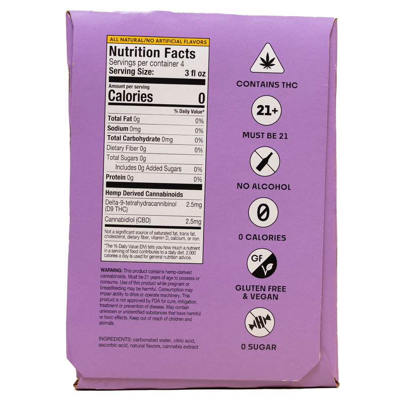 Climbing Kites Mixed Berry 10mg THC Sparkling Water 4pk 12oz Can