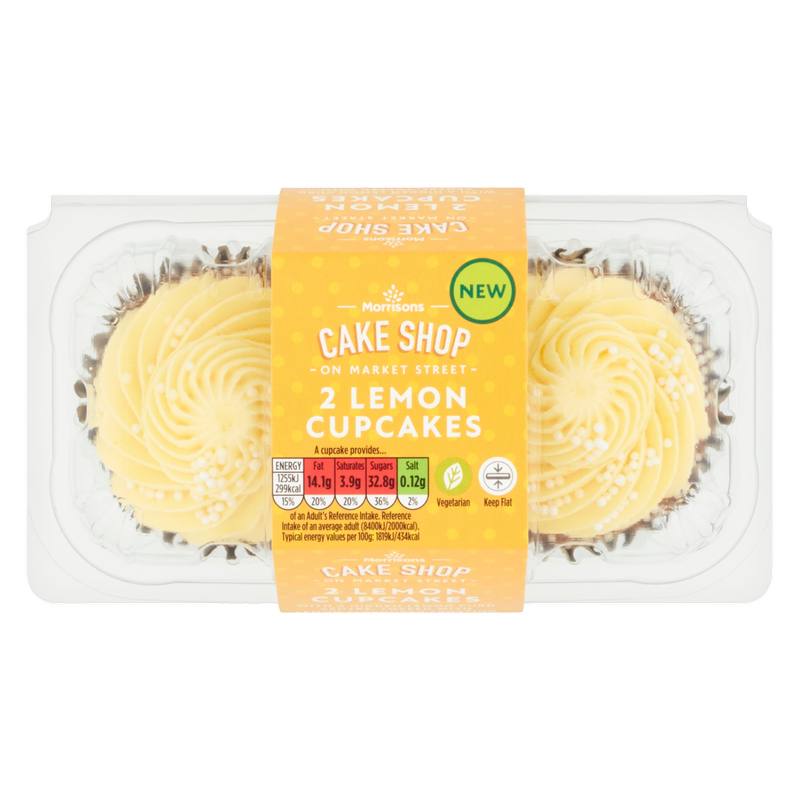 Morrisons Lemon Cupcakes, 2pcs