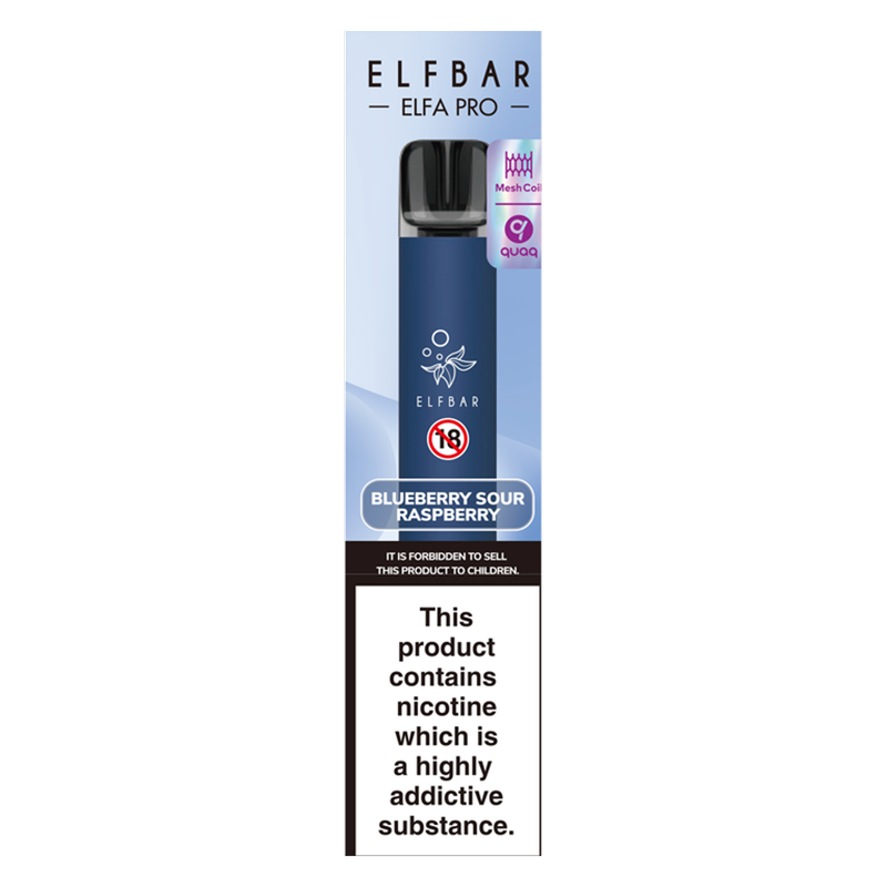 Elf Bar Elfa PRO Prefilled Pod Vape Kit Navy Blue with Blueberry Sour Raspberry 20mg/ml, 2ml