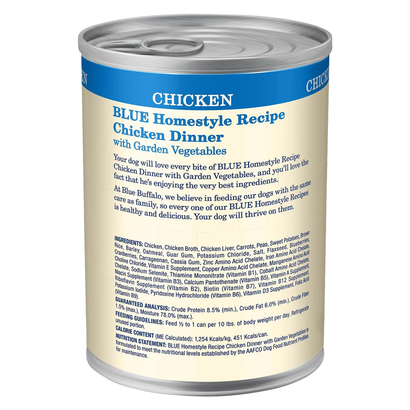 4 Ct Blue Buffalo Homestyle Recipe Chicken Dog Food 12.5oz
