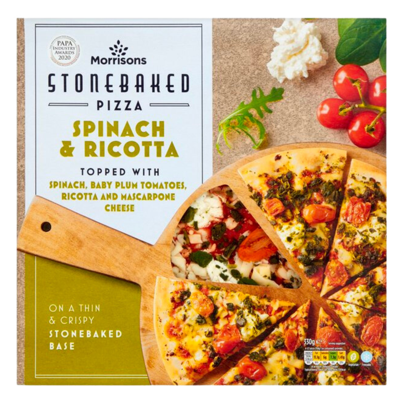 Morrisons Stonebaked Pizza Spinach & Ricotta, 330g