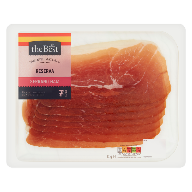 Morrisons The Best 16 Month Aged Serrano, 80g