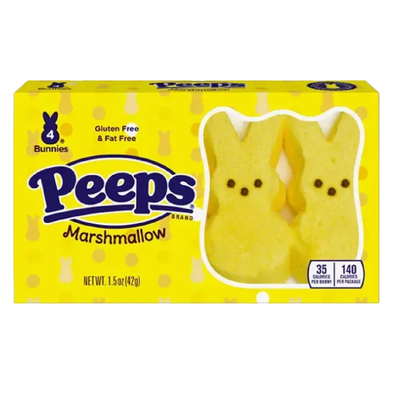 Peeps Yellow Marshmallow Bunnies 4ct, 1.5 oz