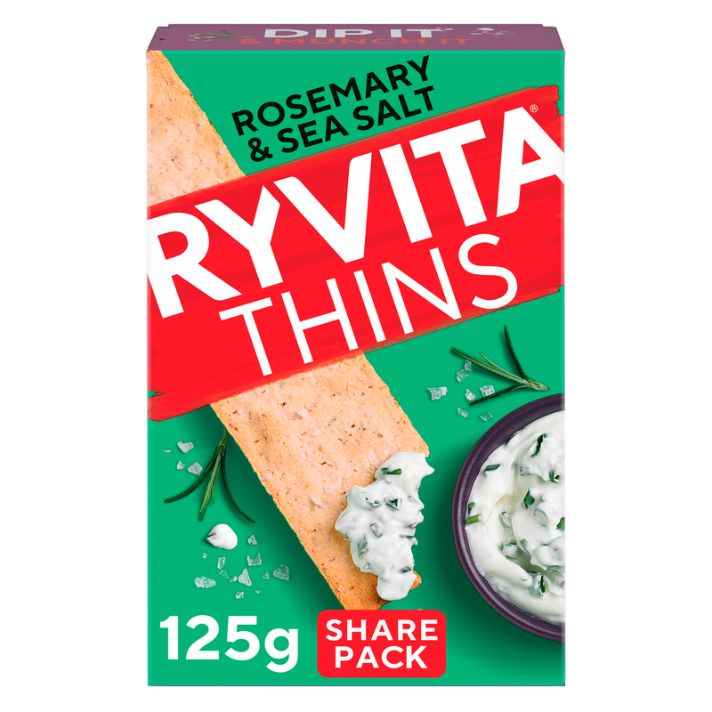 Ryvita Rosemary & Sea Salt Thins, 125g