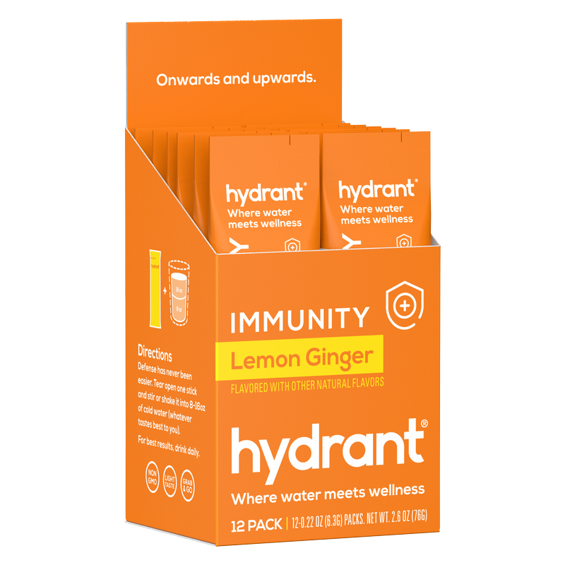 Hydrant Lemon Ginger + Immunity Hydration Mix 0.23oz 12ct