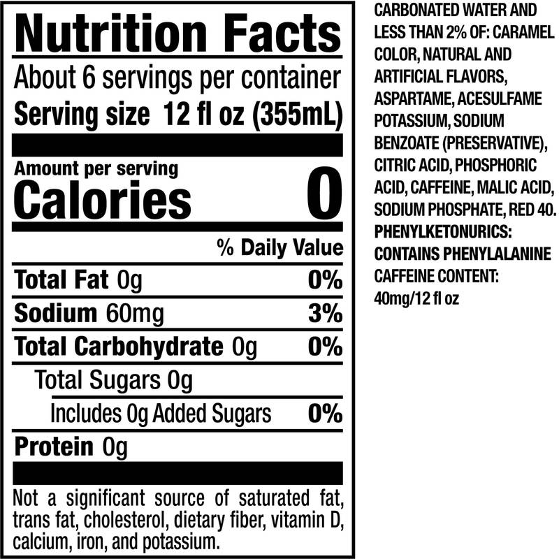 Dr Pepper Cherry Zero Sugar 2 Liter
