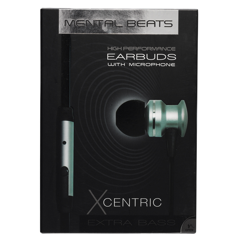 Mental Beats High Performance Silver Earbuds