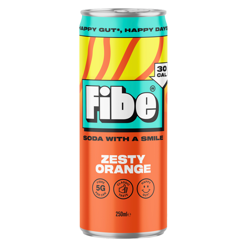 Fibe Zesty Orange Prebiotic Soda, 250ml