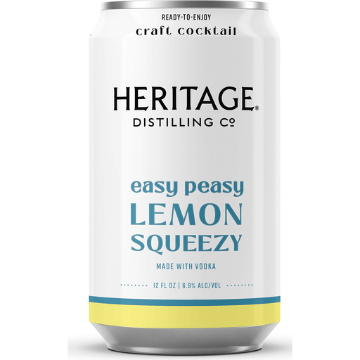 Heritage Distilling Co Easy Peasy Lemon Squeezy Vodka 4pk 12oz Can 6.9% ABV