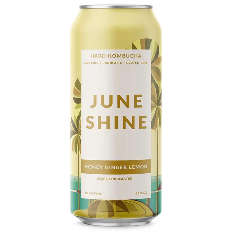 JuneShine Honey Ginger Lemon Hard Kombucha Single 16oz Can 6.0% ABV