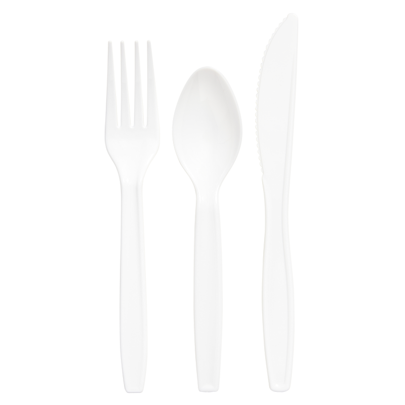 Basically 48ct Plastic Forks, Spoons, and Knives (3 Pack)
