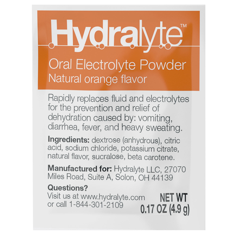 Hydralyte Orange Electrolyte Powder 10ct