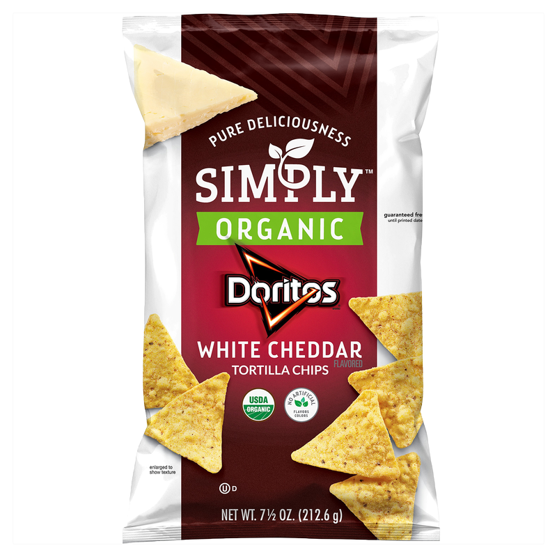 Doritos Simply Organic White Cheddar Flavored Tortilla Chips 7.5oz