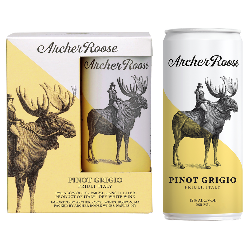 Archer Roose Pinot Grigio, Canned White Wine 4pk 250ml