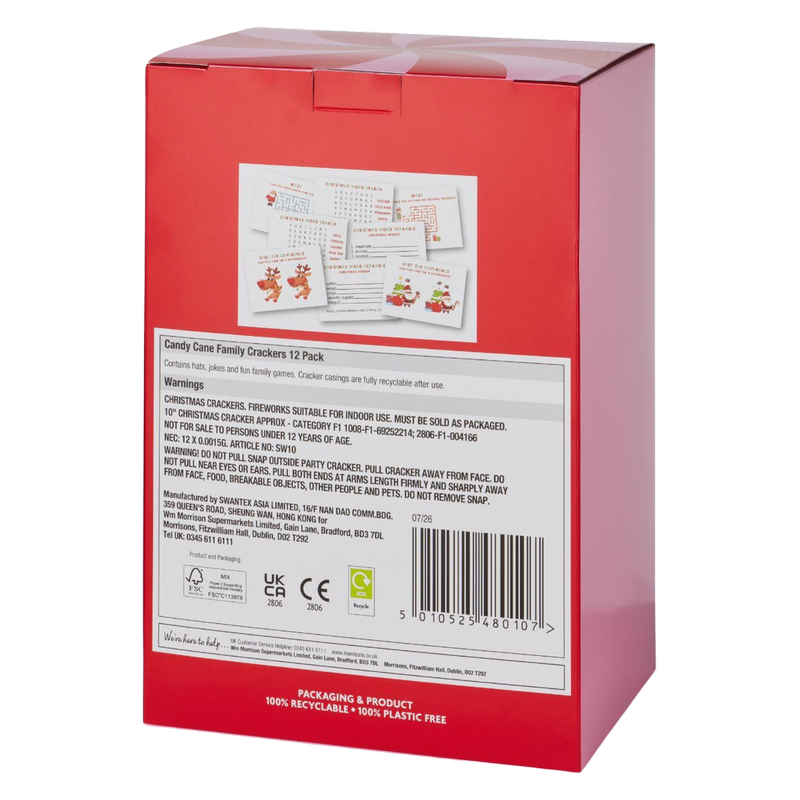 Morrisons Merry Christmas Family Crackers, 12pcs