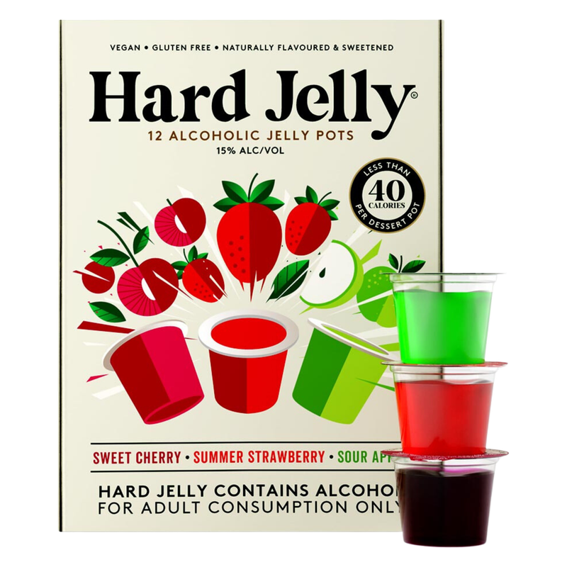 Hard Jelly Alcoholic Jelly Pots, 12 x 30g