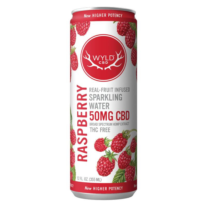 Wyld Raspberry 50mg CBD Sparkling Water 12oz Can