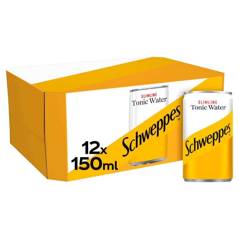 Schweppes Slimline Indian Tonic Water, 12 x 150ml