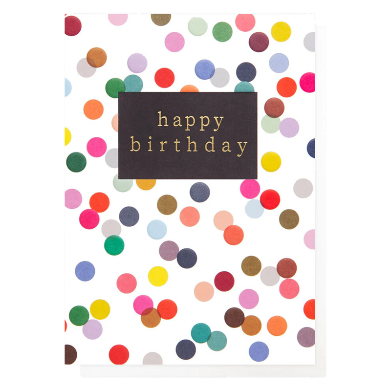 Caroline Gardner Mini Dots Happy Birthday Card, 1pcs