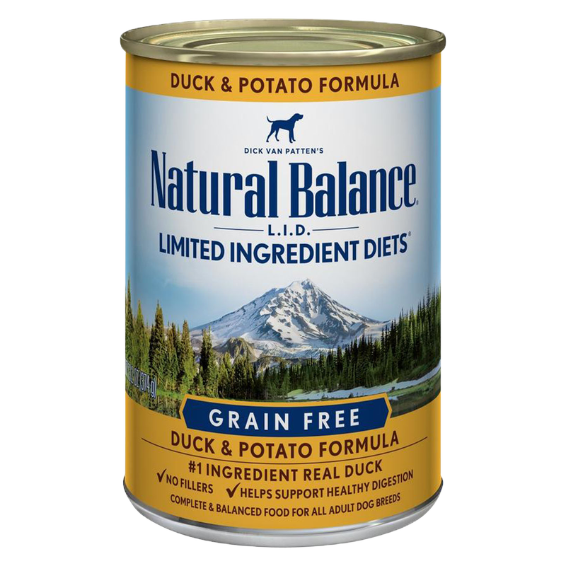 Natural Balance Limited Ingredient Diets Duck & Potato Formula Grain-Free Wet Canned Dog Food 13.2oz