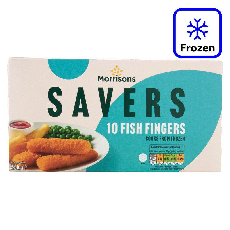 Morrisons Savers 10 Fish Fingers, 250g