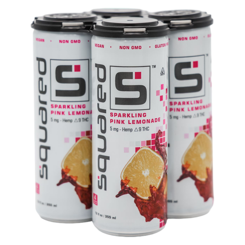 Squared Sparkling Pink Lemonade 5mg THC Soda 4pk 12oz Can
