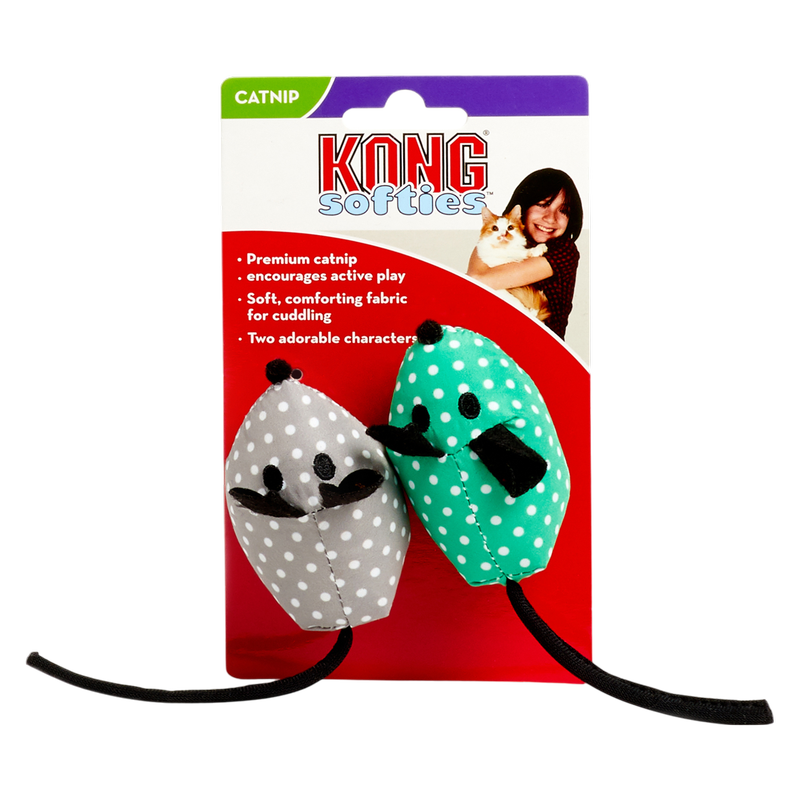 Kong Plush Mouse Cat Toy with Refillable Catnip