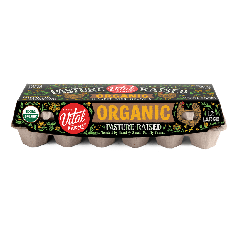 Vital Farms Organic Pasture-Raised Grade-A Large Eggs - 12ct