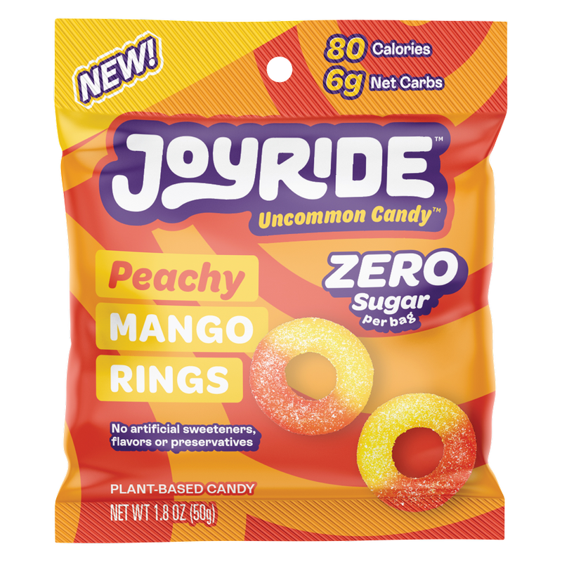 Joyride Zero Sugar Peachy Mango Rings 1.8oz 
