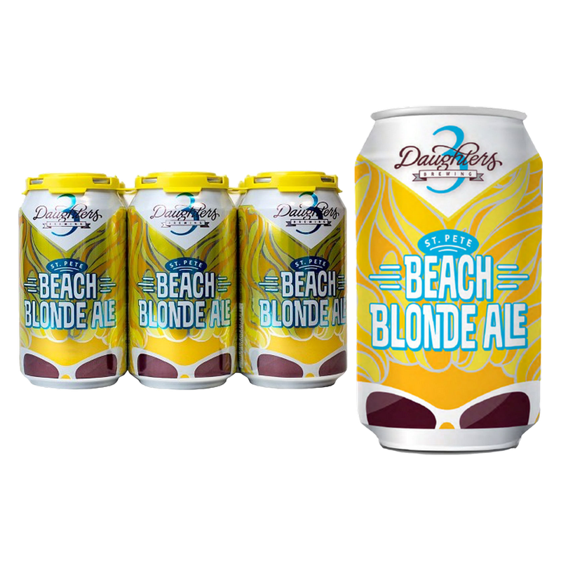 3 Daughters Beach Blonde Ale 6pk 12oz Can 5.0% ABV
