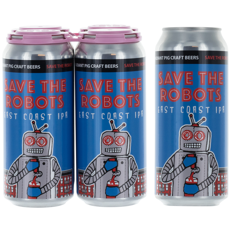 Radiant Pig Save the Robots IPA 4pk 16oz Can 7.0% ABV