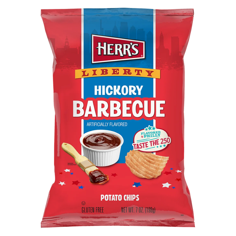 Herr's Liberty Hickory BBQ Ripple Chips 2.125oz.