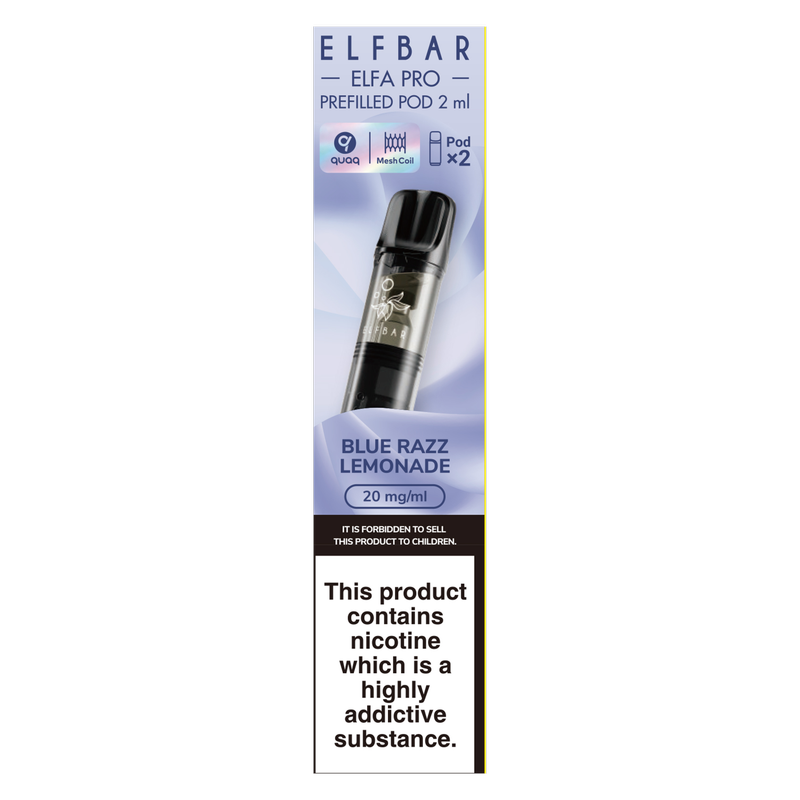 Elf Bar Elfa PRO Prefilled Vape Pods Blue Razz Lemonade 20mg/ml, 2ml