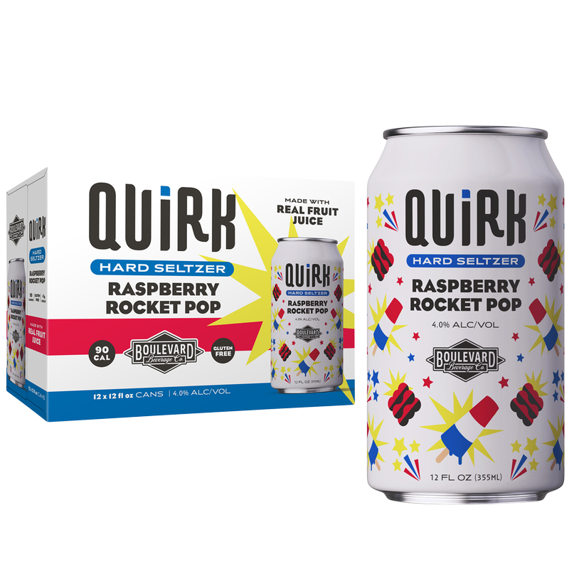 Quirk Spiked & Sparkling Raspberry Rocket Pop 12pk 12oz Can 4.0% ABV