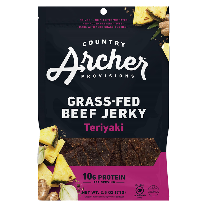 Country Archer Teriyaki Beef Jerky 2.5 oz. Bag