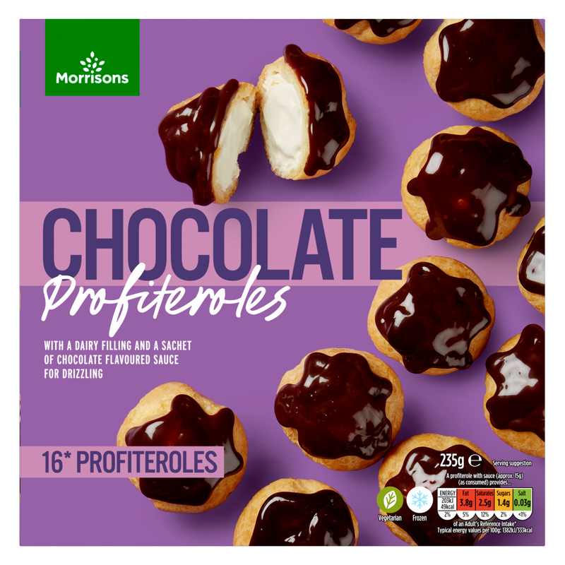 Morrisons 16 Profiteroles, 235g