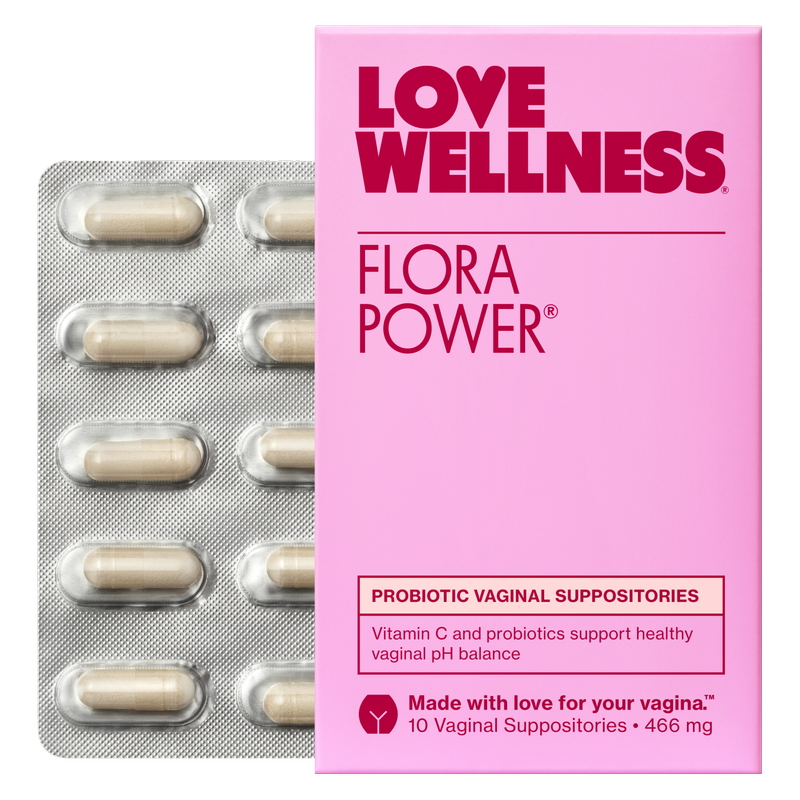 Love Wellness Flora Power Probiotic Vaginal Suppositories 10ct