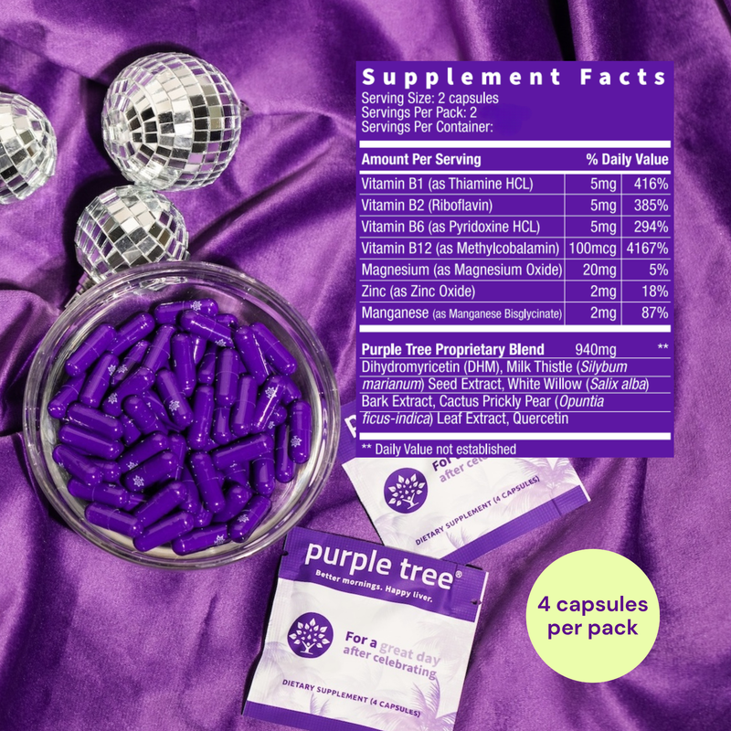 Purple Tree® Post-Drink Wellness To-Go Pack (4ct)