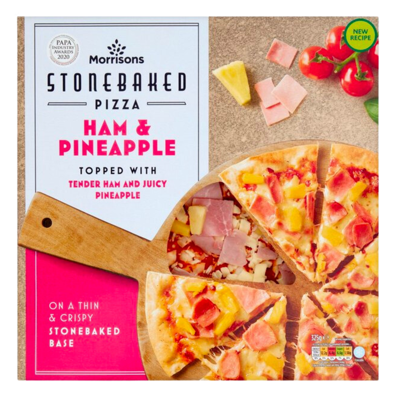 Morrisons Stonebaked Ham & Pineapple Pizza, 325g