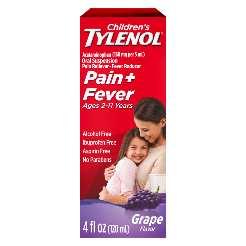 Tylenol Children's Pain Reliever & Fever Reducer Grape Liquid 4oz