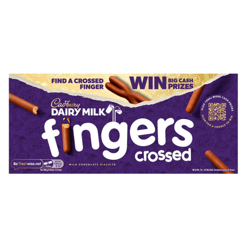 Cadbury Fingers Milk Chocolate Biscuits, 114g