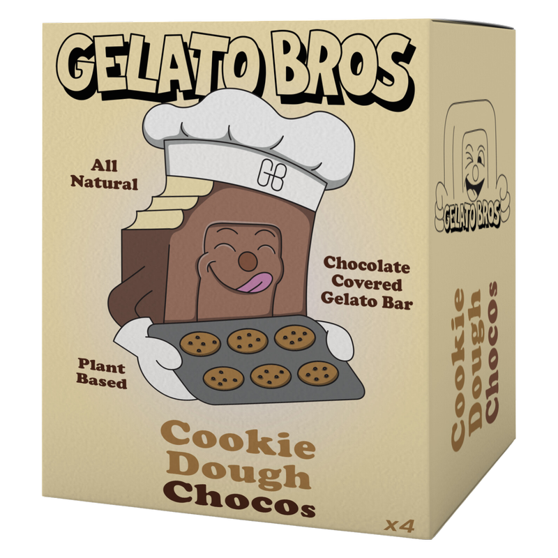 Gelato Bros Cookie Dough Chocos, 4 x 50ml