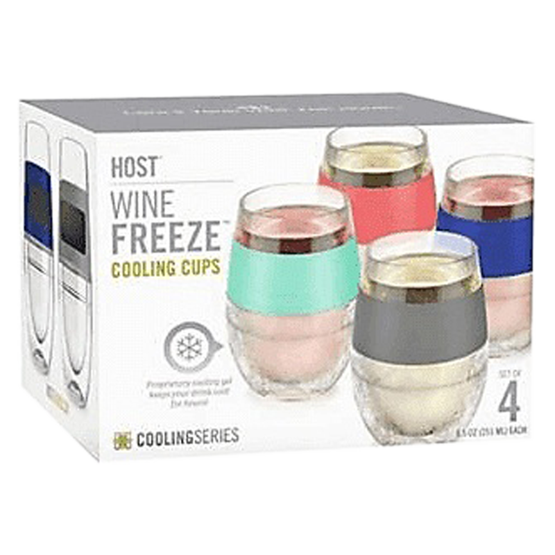 Host Wine Freeze Cool Cups 4pk