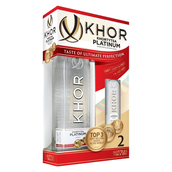 Khor Platinum Vodka Gift Set 750ml