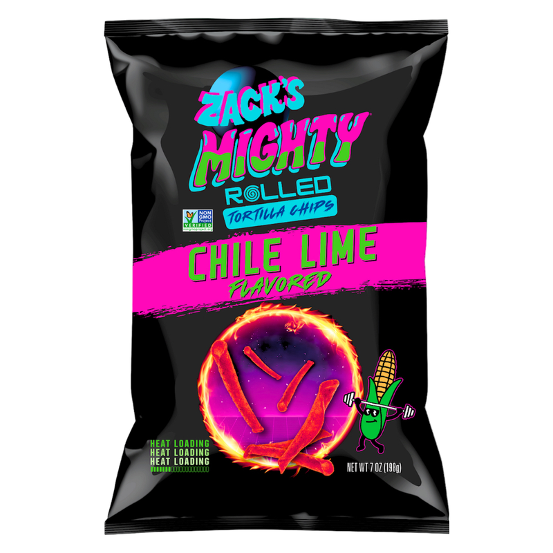 Zack's Mighty Chile Lime Rolled Tortilla Chips 7oz
