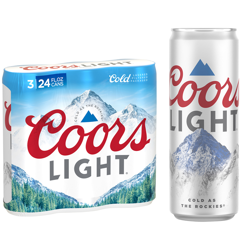 Coors Light 3pk 24oz Can 4.2% ABV