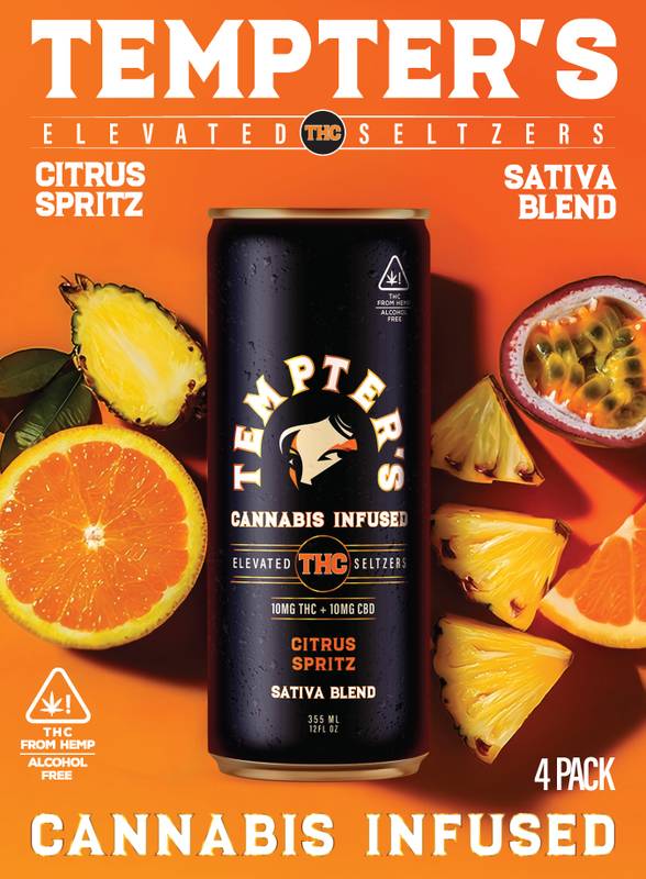 Tempter's Sativa 10mg THC Spritz 4pk 12oz Can